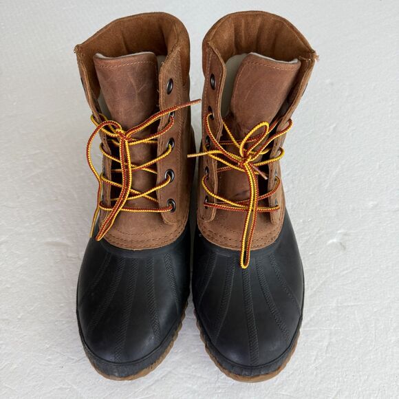 Size 10 - SOREL MENS CHEYANNE II LACE DUCK BOOT Rain Work Boots Leather Rubber main image 10